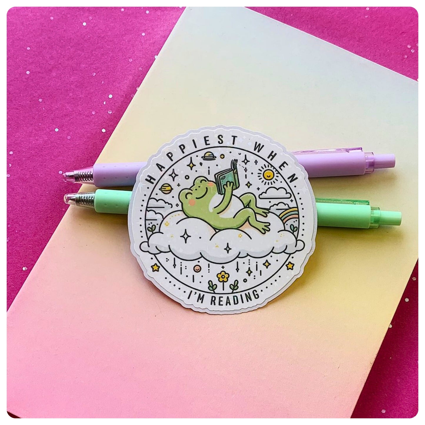 Happiest When Reading - Vinyl Sticker