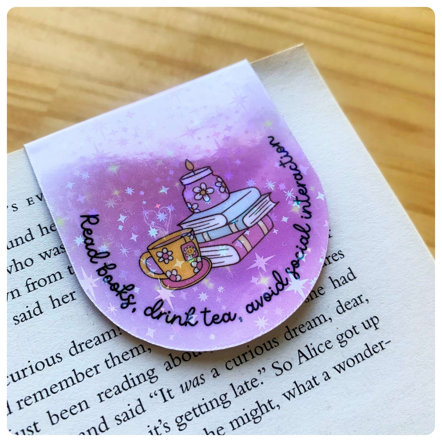 Read Books, Drink Tea, Avoid Social Interaction - Magnetic Bookmark