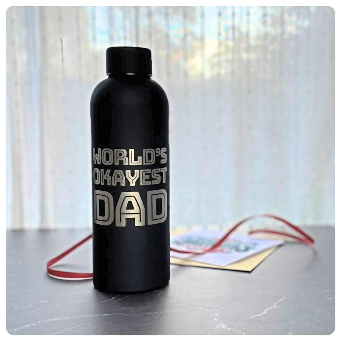 World's Okayest Dad Drink Bottle