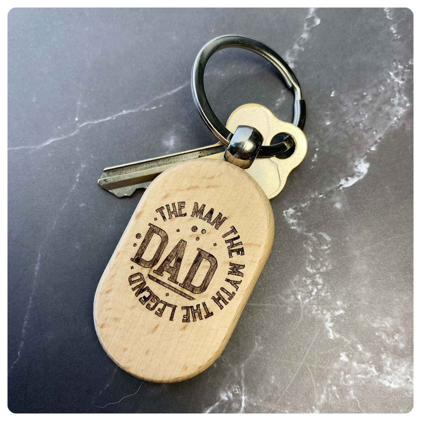 The Man, The Myth, The Legend Keyring