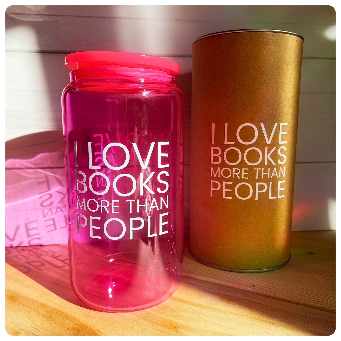 I Love Books More Than People - Glass Tumbler