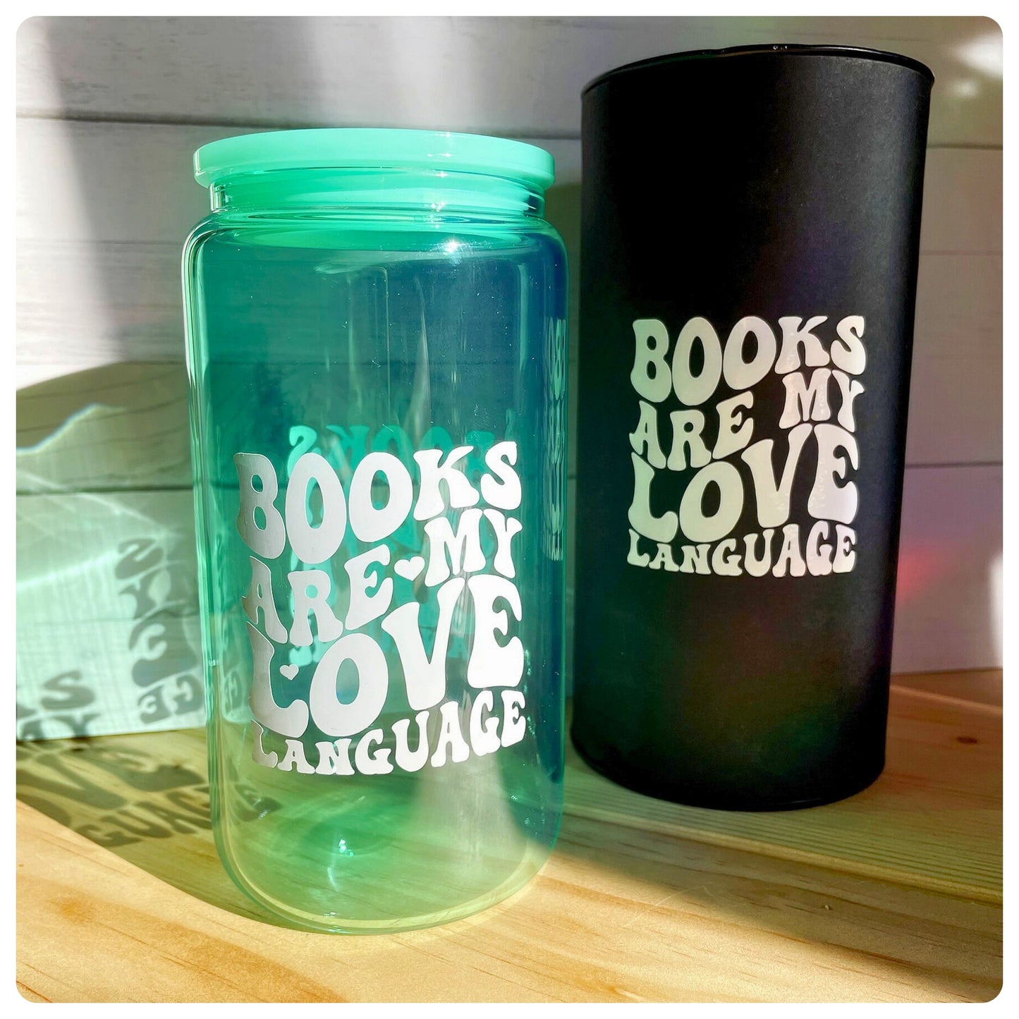 Books Are My Love Language - Glass Tumbler