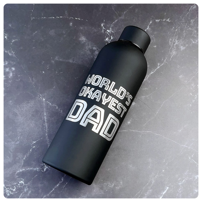 World's Okayest Dad Drink Bottle