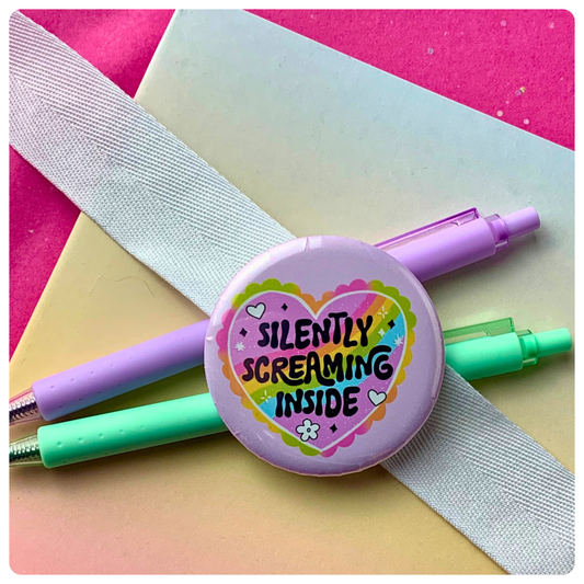 Silently Screaming - Badge