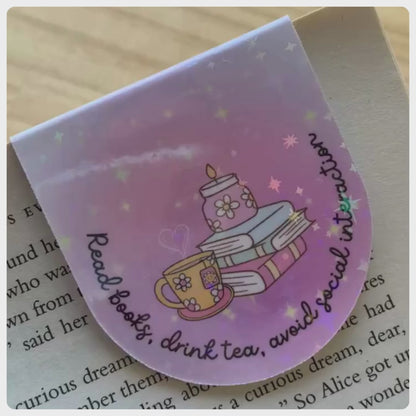 Read Books, Drink Tea, Avoid Social Interaction - Magnetic Bookmark