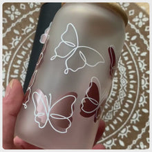 Load and play video in Gallery viewer, Small Glass Tumbler - Butterflies
