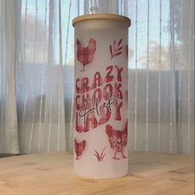 Load and play video in Gallery viewer, Crazy Chook Lady - Personalised Glass
