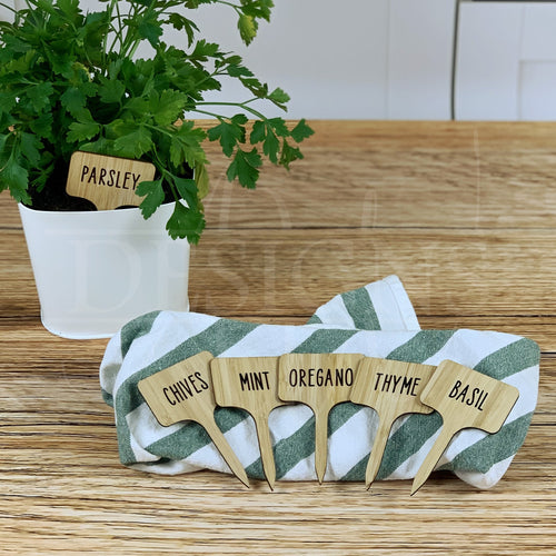 Plant markers, bamboo, personalised, add name, choose font, choose colour. 